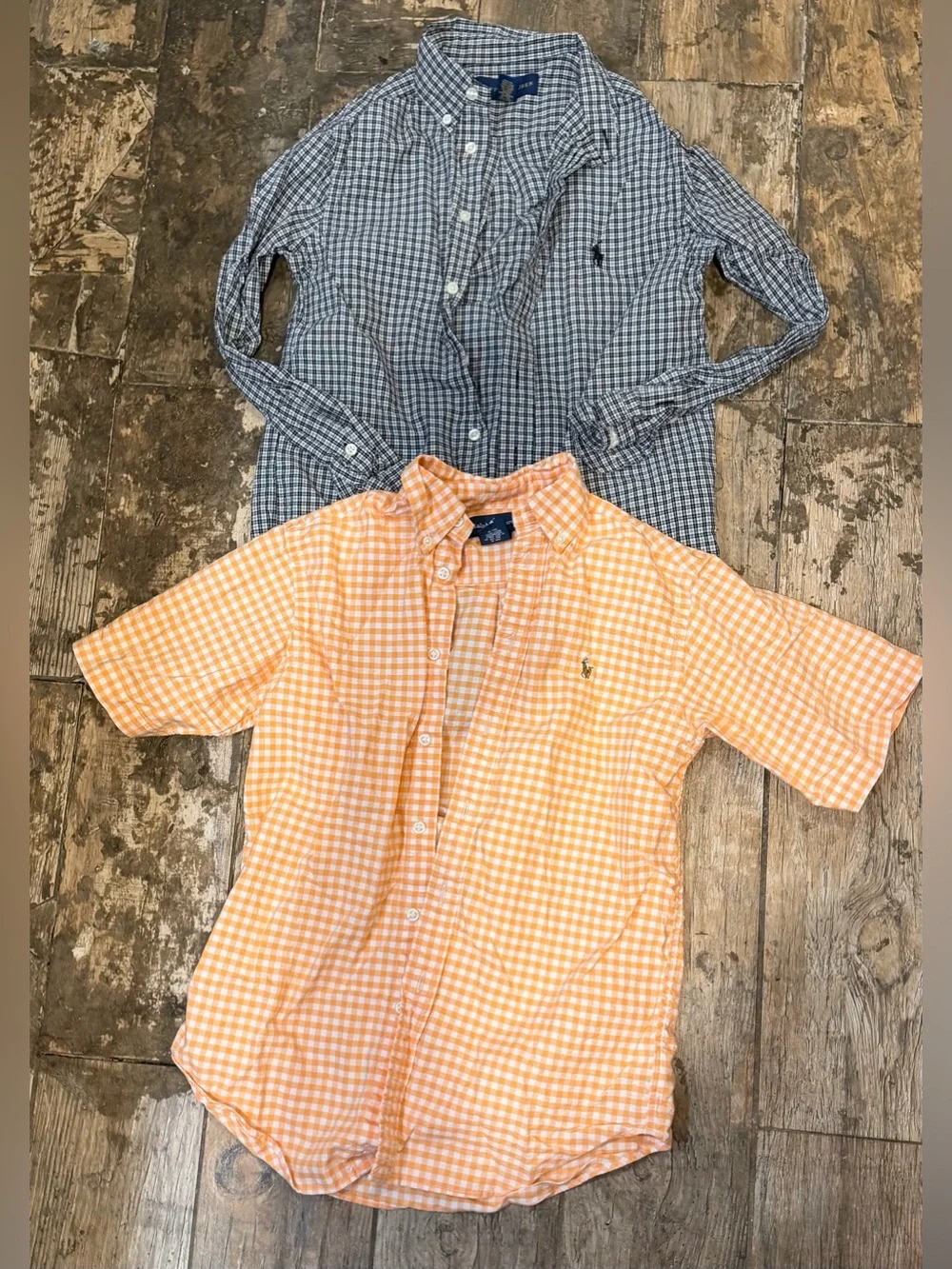 Ralph Lauren youth size medium 10/12 long sleeve & short sleeve button downs